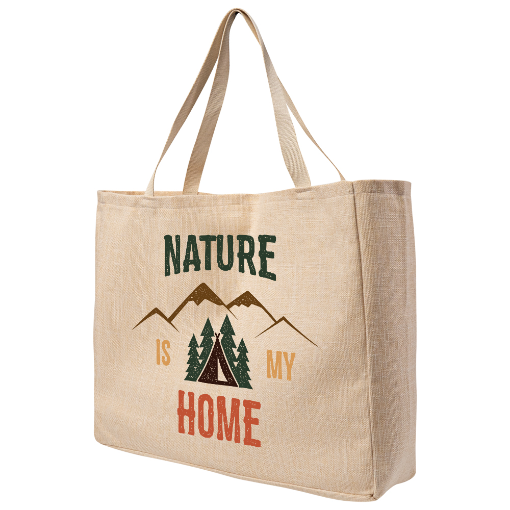 Cotton and Linen Tote Bag - 48*38cm